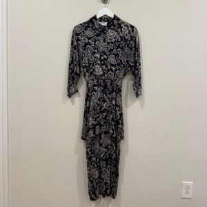 Vintage Jackie Bernard for Eklectic at Neiman Marcus Black Long Sleeve Dress